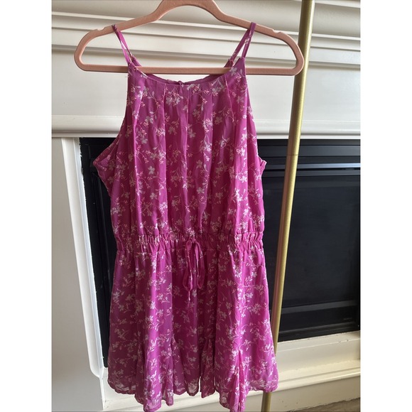 Mi Ami Francesca's Women's Pink Floral Midi Summer Dress Size Large - Picture 1 of 6